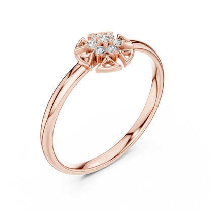 Geometric Starburst Lab Grown Diamond Ring