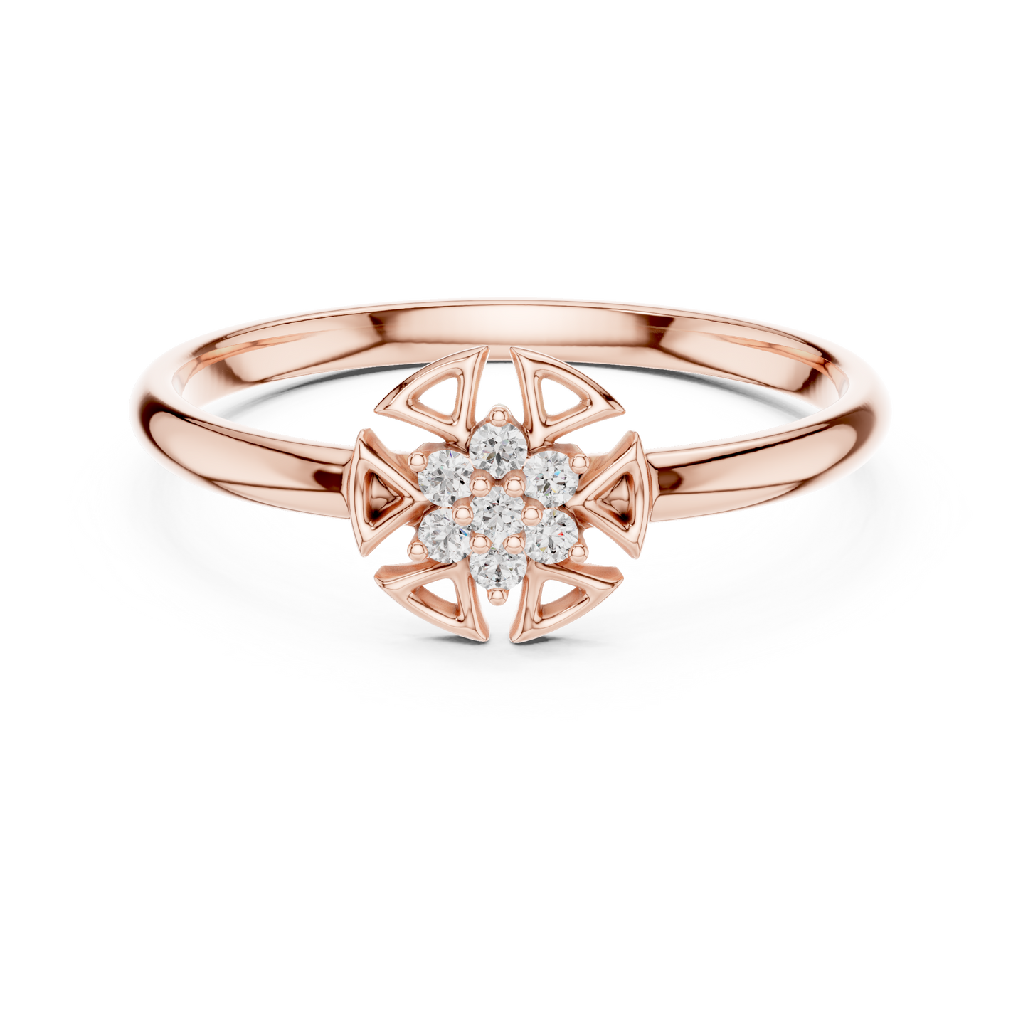 Geometric Starburst Lab Grown Diamond Ring