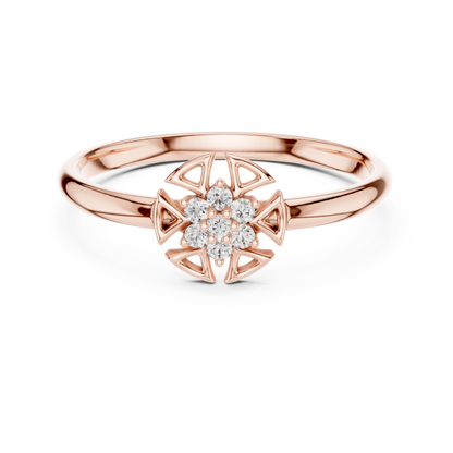 Geometric Starburst Lab Grown Diamond Ring