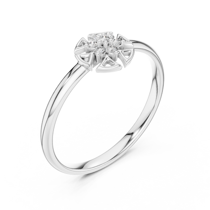 Geometric Starburst Lab Grown Diamond Ring