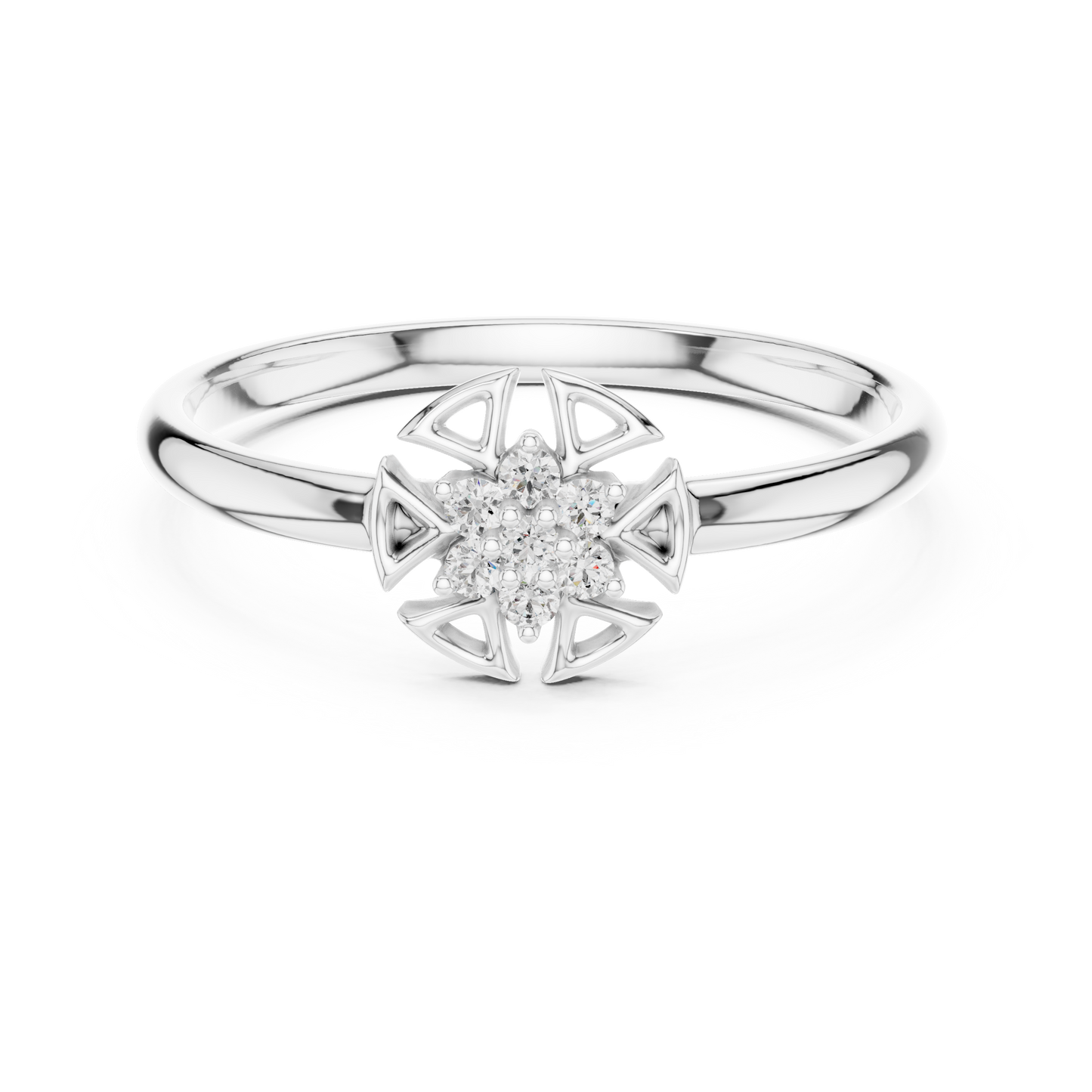Geometric Starburst Lab Grown Diamond Ring