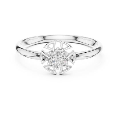 Geometric Starburst Lab Grown Diamond Ring