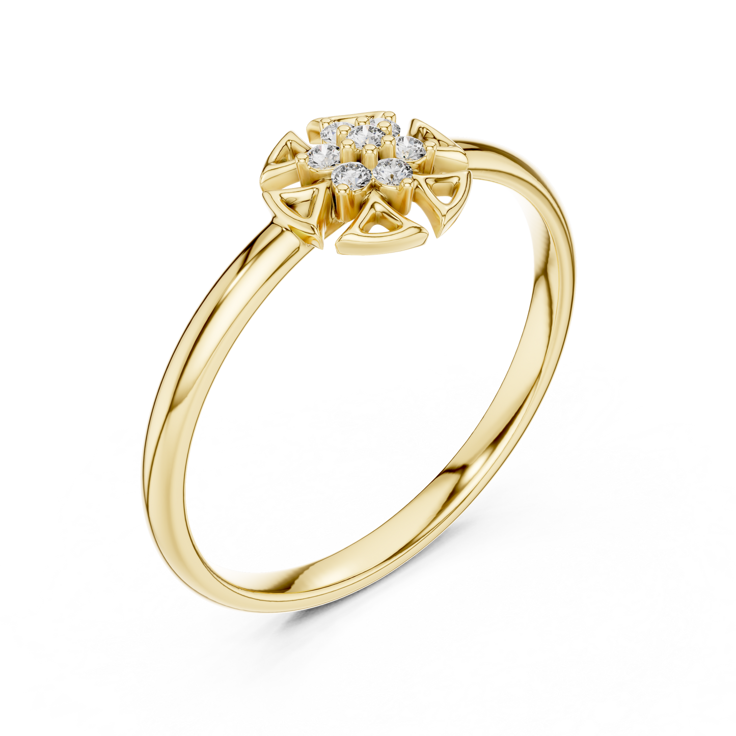 Geometric Starburst Lab Grown Diamond Ring