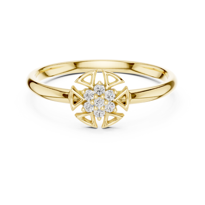 Geometric Starburst Lab Grown Diamond Ring