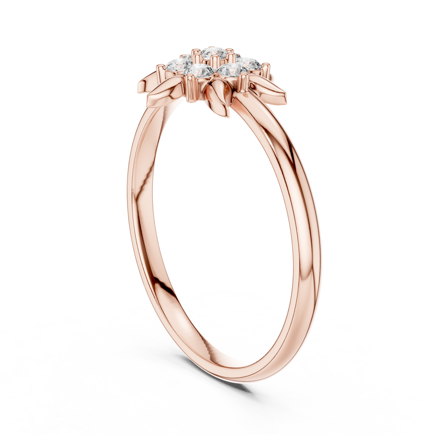Nature Inspired Lab Grown Diamond Floral Ring