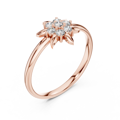 Nature Inspired Lab Grown Diamond Floral Ring