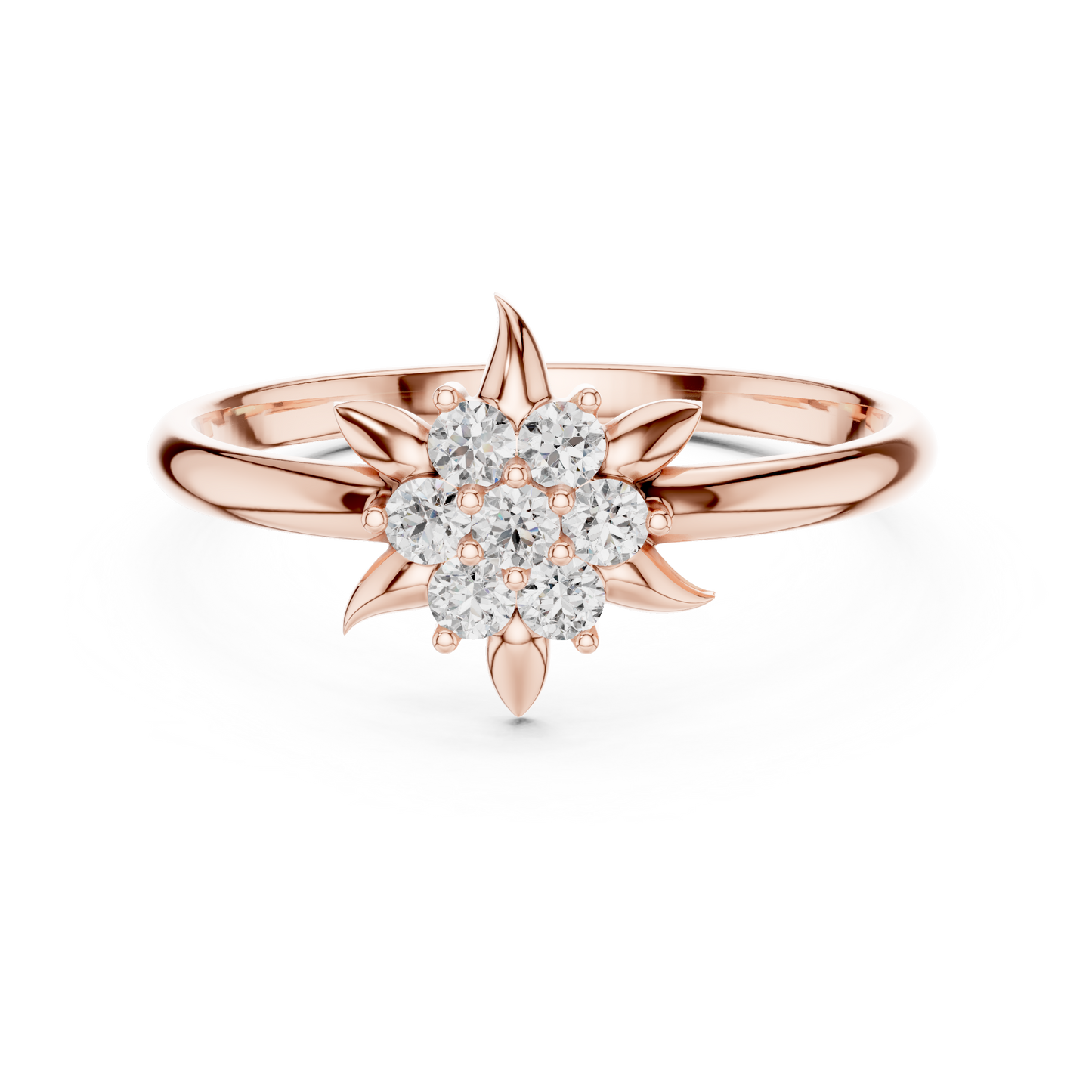 Nature Inspired Lab Grown Diamond Floral Ring