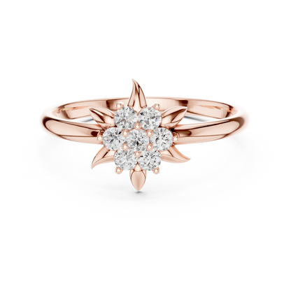 Nature Inspired Lab Grown Diamond Floral Ring