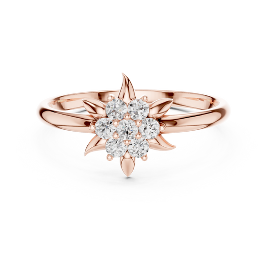 Nature Inspired Lab Grown Diamond Floral Ring