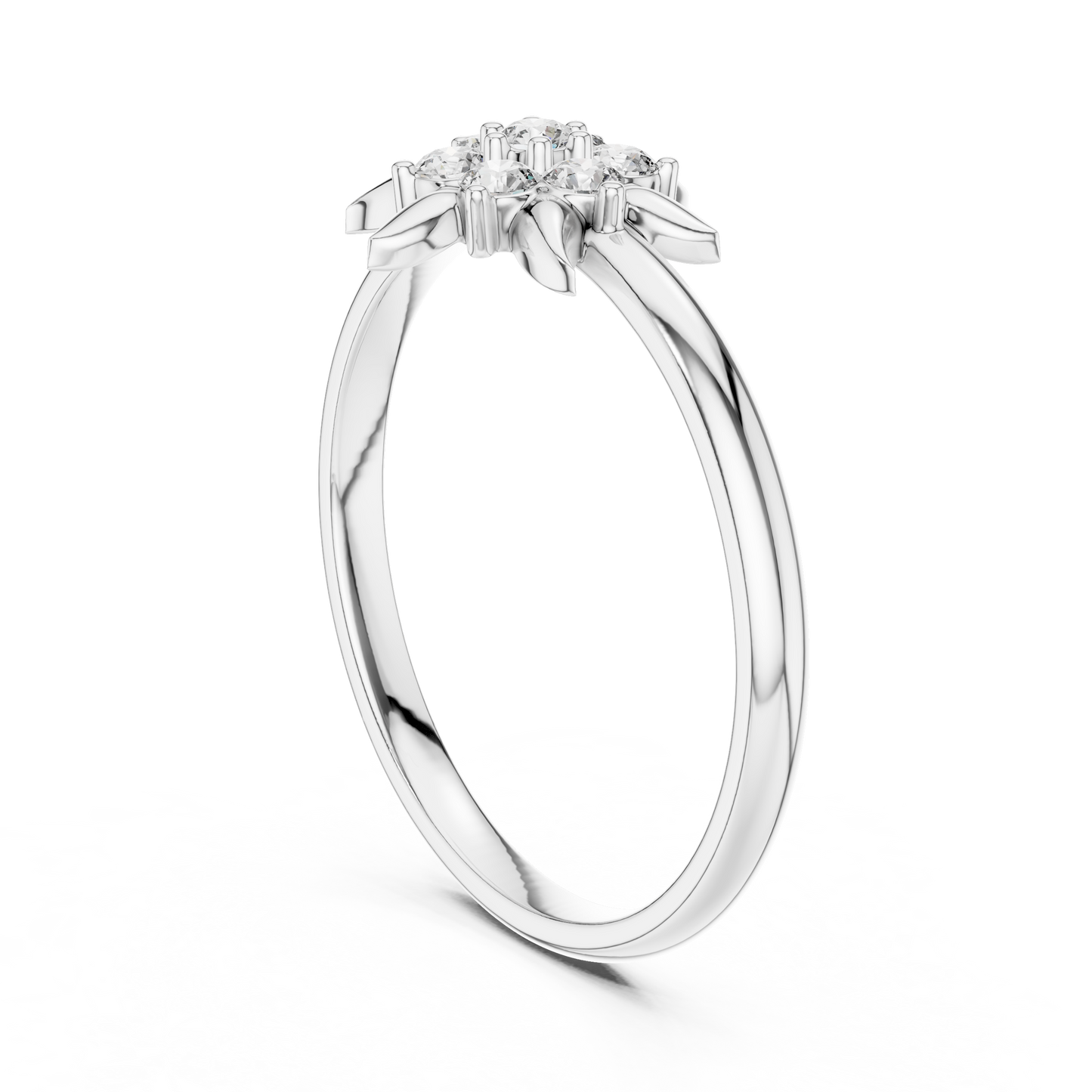 Nature Inspired Lab Grown Diamond Floral Ring