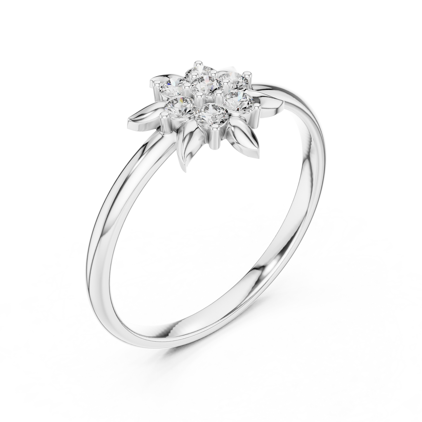 Nature Inspired Lab Grown Diamond Floral Ring