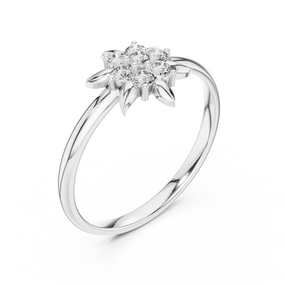 Nature Inspired Lab Grown Diamond Floral Ring