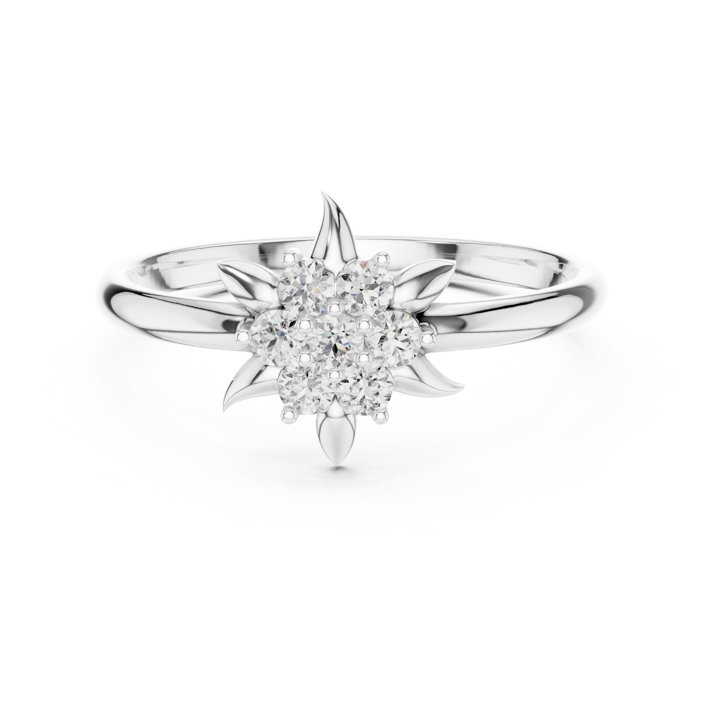 Nature Inspired Lab Grown Diamond Floral Ring