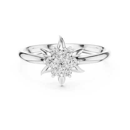 Nature Inspired Lab Grown Diamond Floral Ring