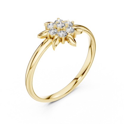 Nature Inspired Lab Grown Diamond Floral Ring