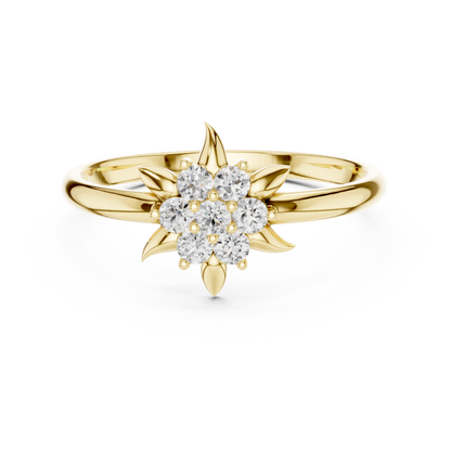 Nature Inspired Lab Grown Diamond Floral Ring