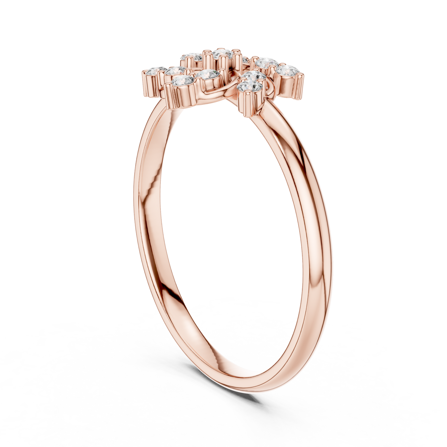 Lab Grown Diamond Swirl Floral Ring