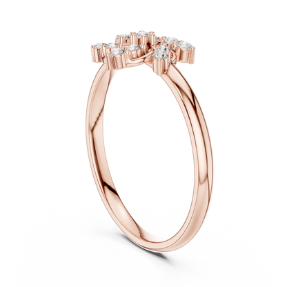 Lab Grown Diamond Swirl Floral Ring