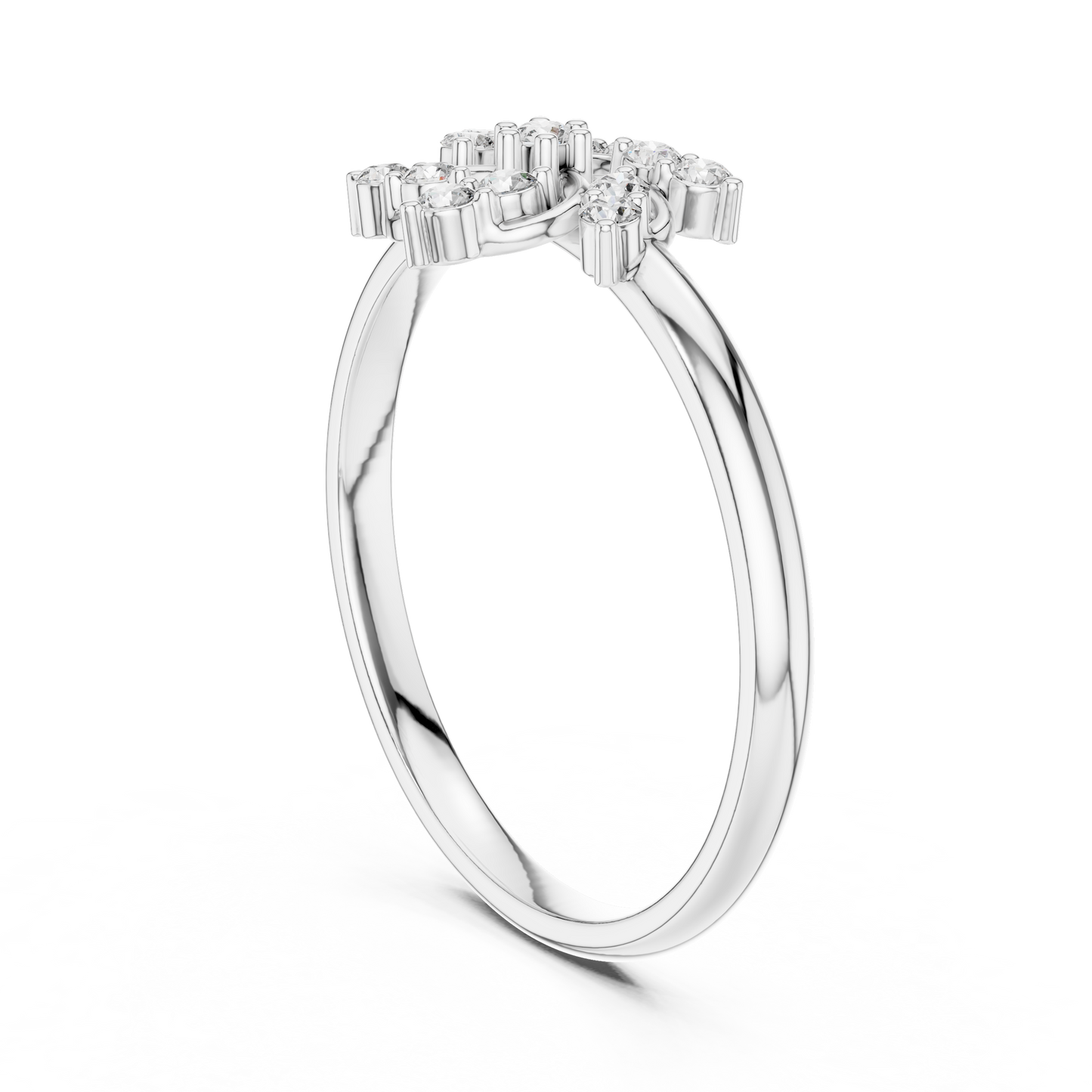 Lab Grown Diamond Swirl Floral Ring