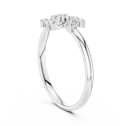 Lab Grown Diamond Swirl Floral Ring
