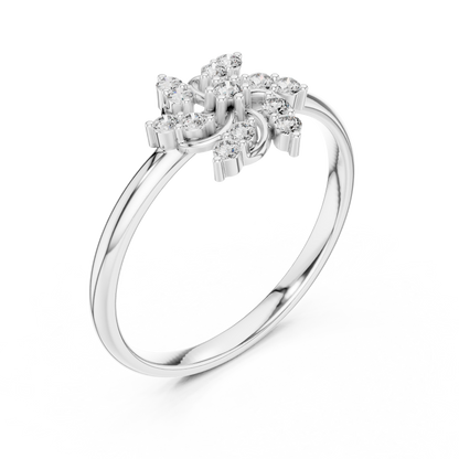 Lab Grown Diamond Swirl Floral Ring