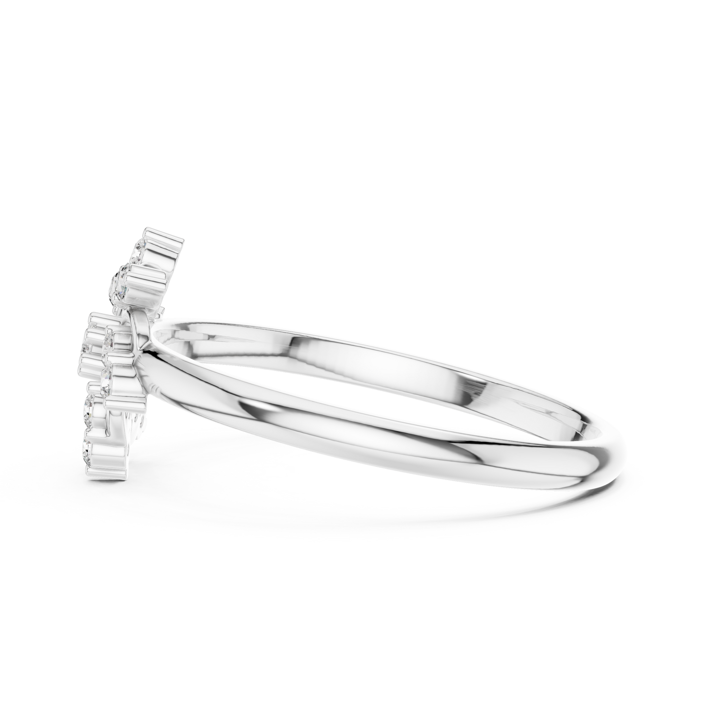 Lab Grown Diamond Swirl Floral Ring