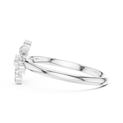 Lab Grown Diamond Swirl Floral Ring
