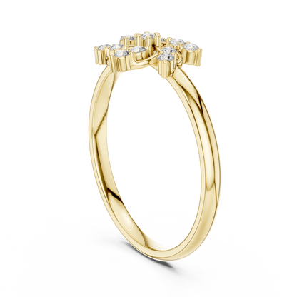 Lab Grown Diamond Swirl Floral Ring
