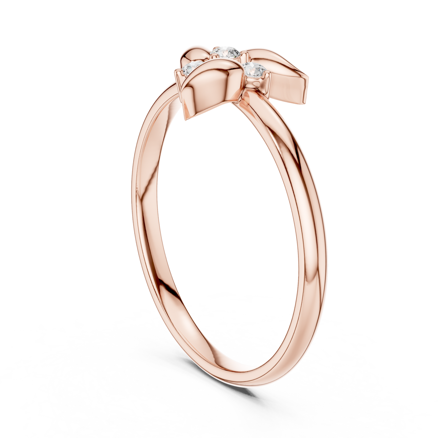Lab Grown Diamond Nature Inspired Floral Petal Ring