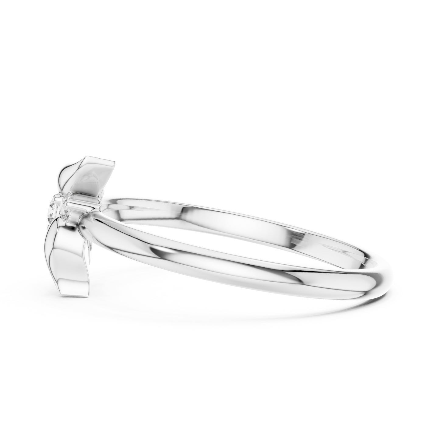 Lab Grown Diamond Nature Inspired Floral Petal Ring