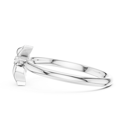 Lab Grown Diamond Nature Inspired Floral Petal Ring