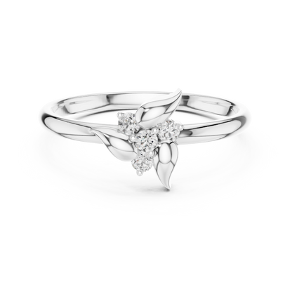 Lab Grown Diamond Nature Inspired Floral Petal Ring