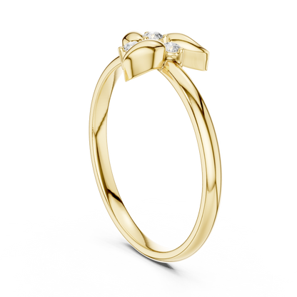 Lab Grown Diamond Nature Inspired Floral Petal Ring