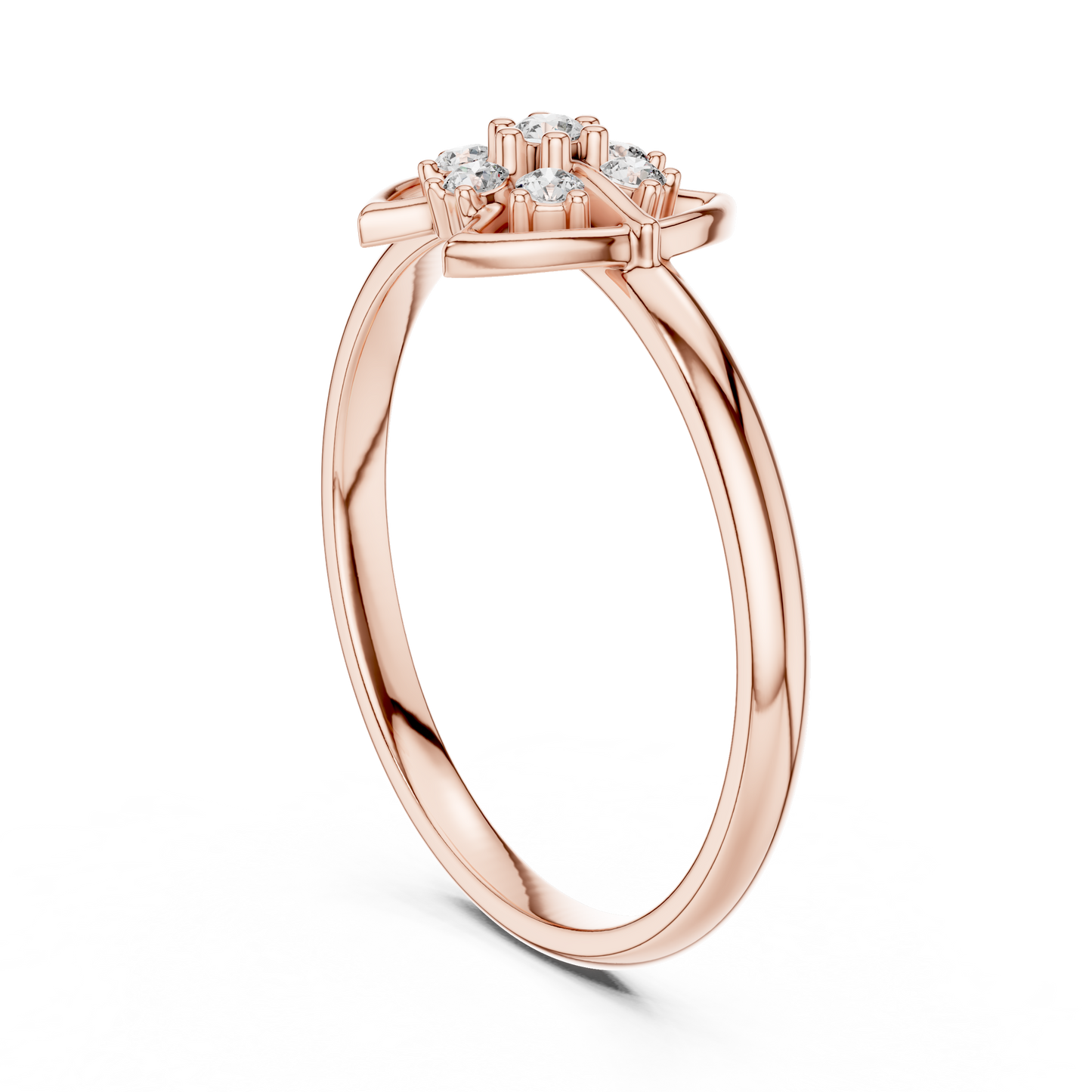 Lab Grown Diamond Geometric Compass Ring