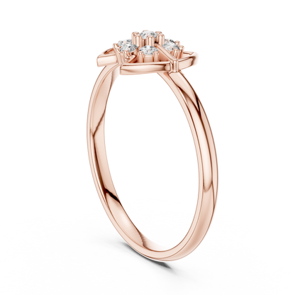 Lab Grown Diamond Geometric Compass Ring