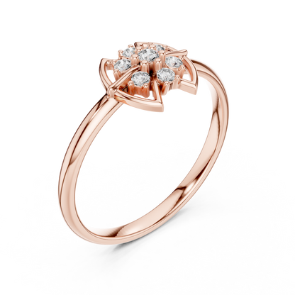 Lab Grown Diamond Geometric Compass Ring