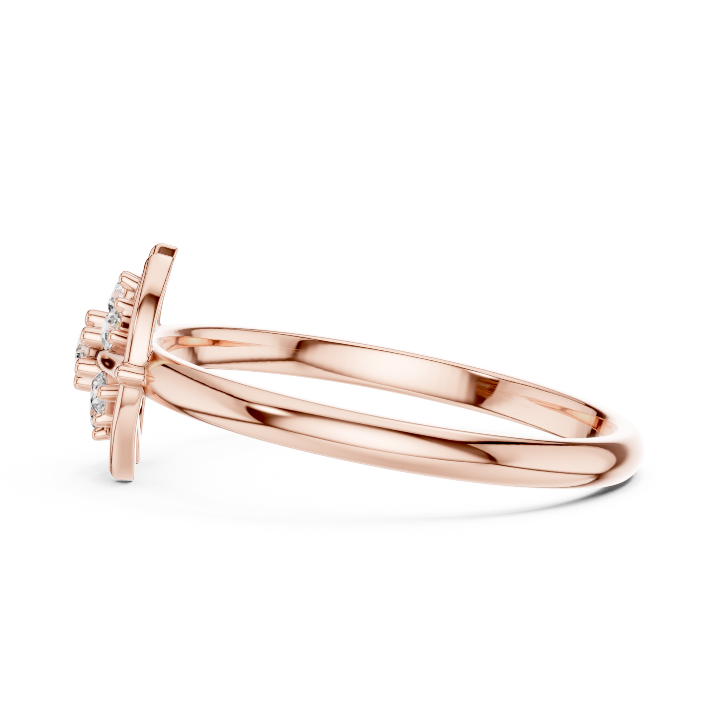 Lab Grown Diamond Geometric Compass Ring