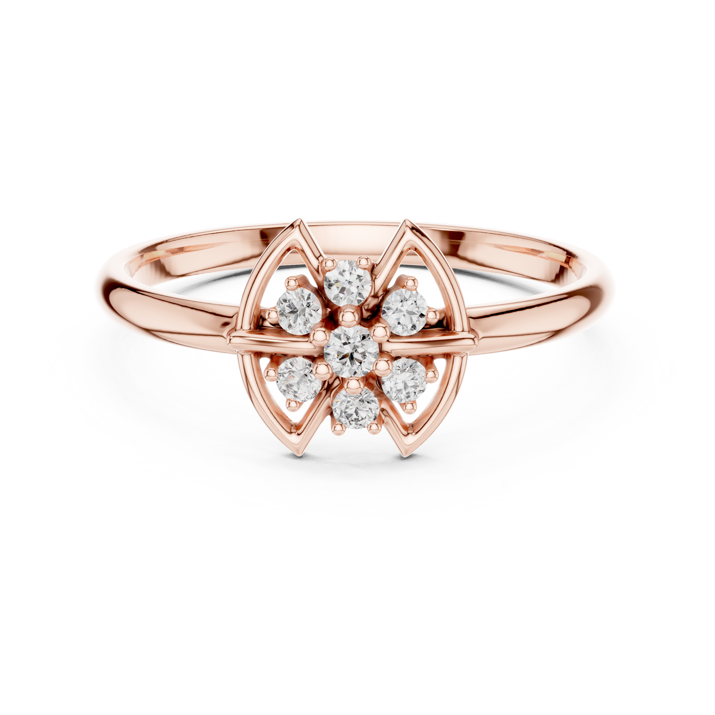Lab Grown Diamond Geometric Compass Ring