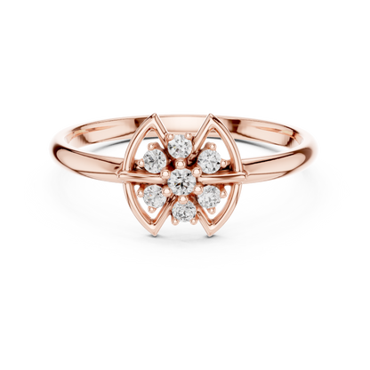 Lab Grown Diamond Geometric Compass Ring