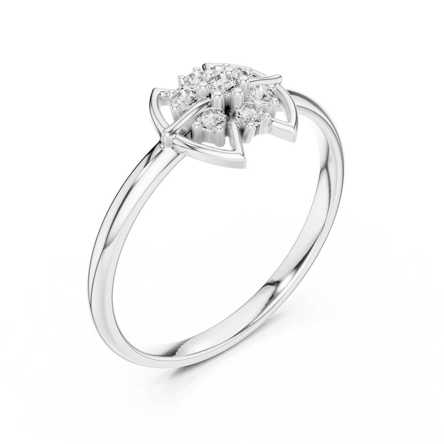 Lab Grown Diamond Geometric Compass Ring