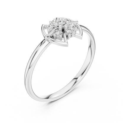 Lab Grown Diamond Geometric Compass Ring