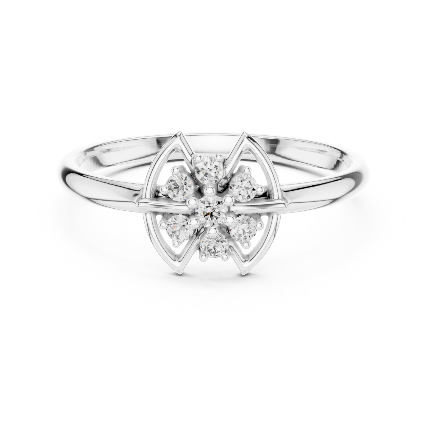 Lab Grown Diamond Geometric Compass Ring