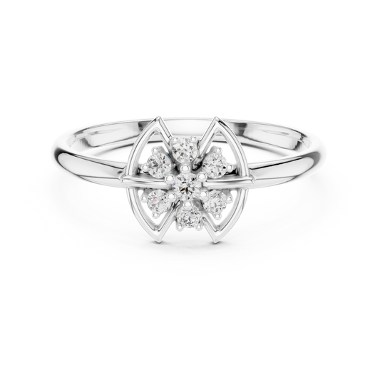 Lab Grown Diamond Geometric Compass Ring