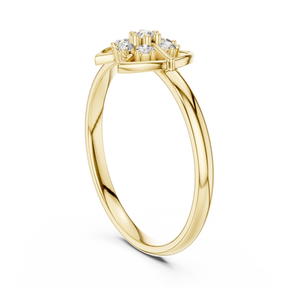 Lab Grown Diamond Geometric Compass Ring