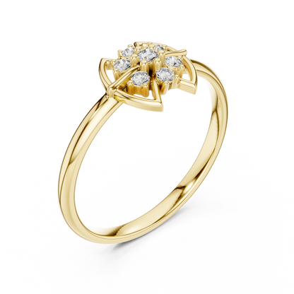 Lab Grown Diamond Geometric Compass Ring