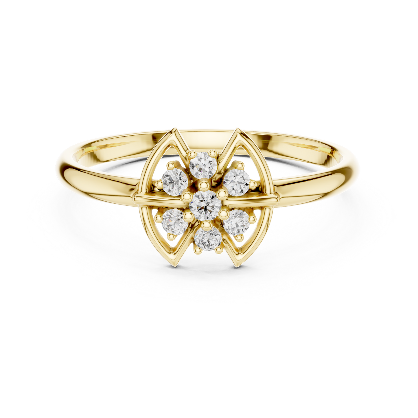 Lab Grown Diamond Geometric Compass Ring