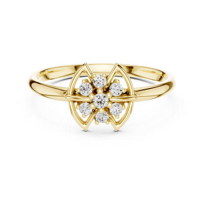 Lab Grown Diamond Geometric Compass Ring