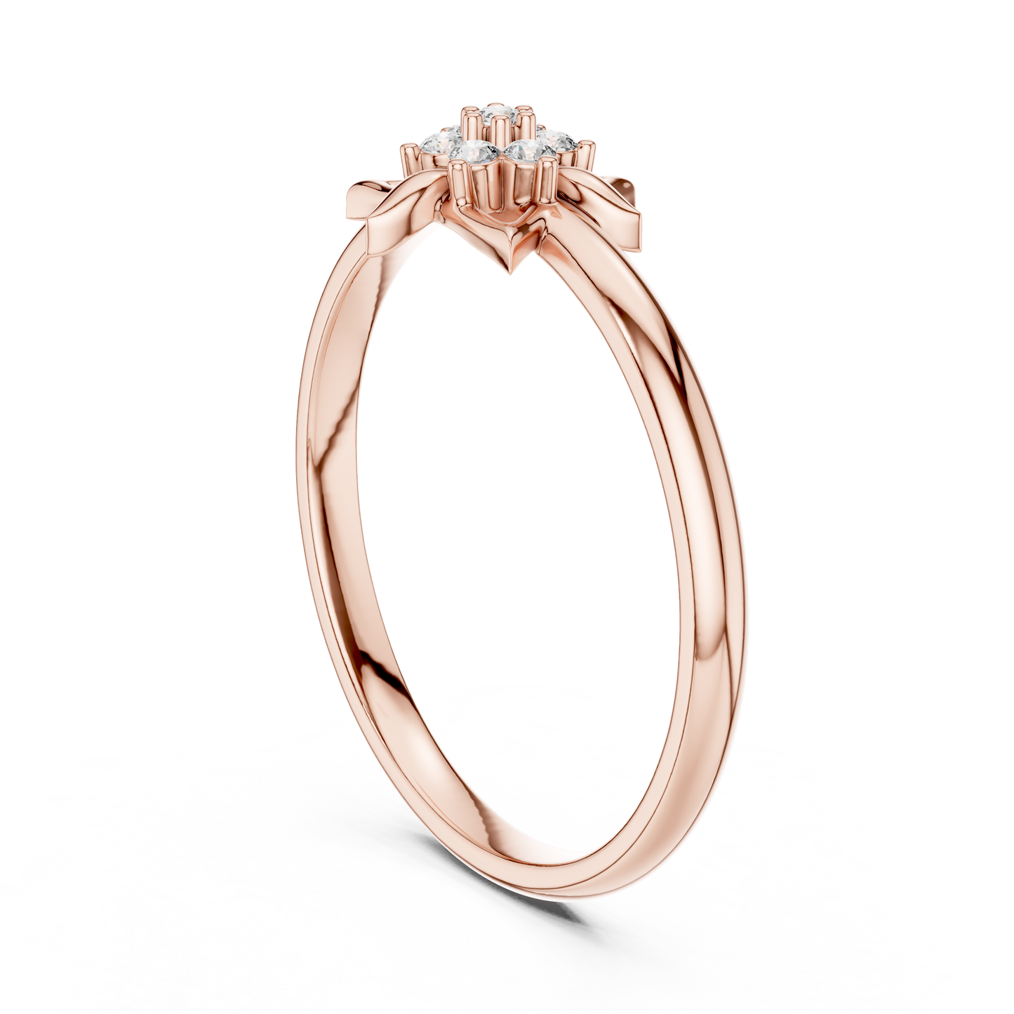 Yellow Gold Six Pointed Star Lab Grown Diamond Ring