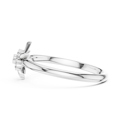 Yellow Gold Six Pointed Star Lab Grown Diamond Ring