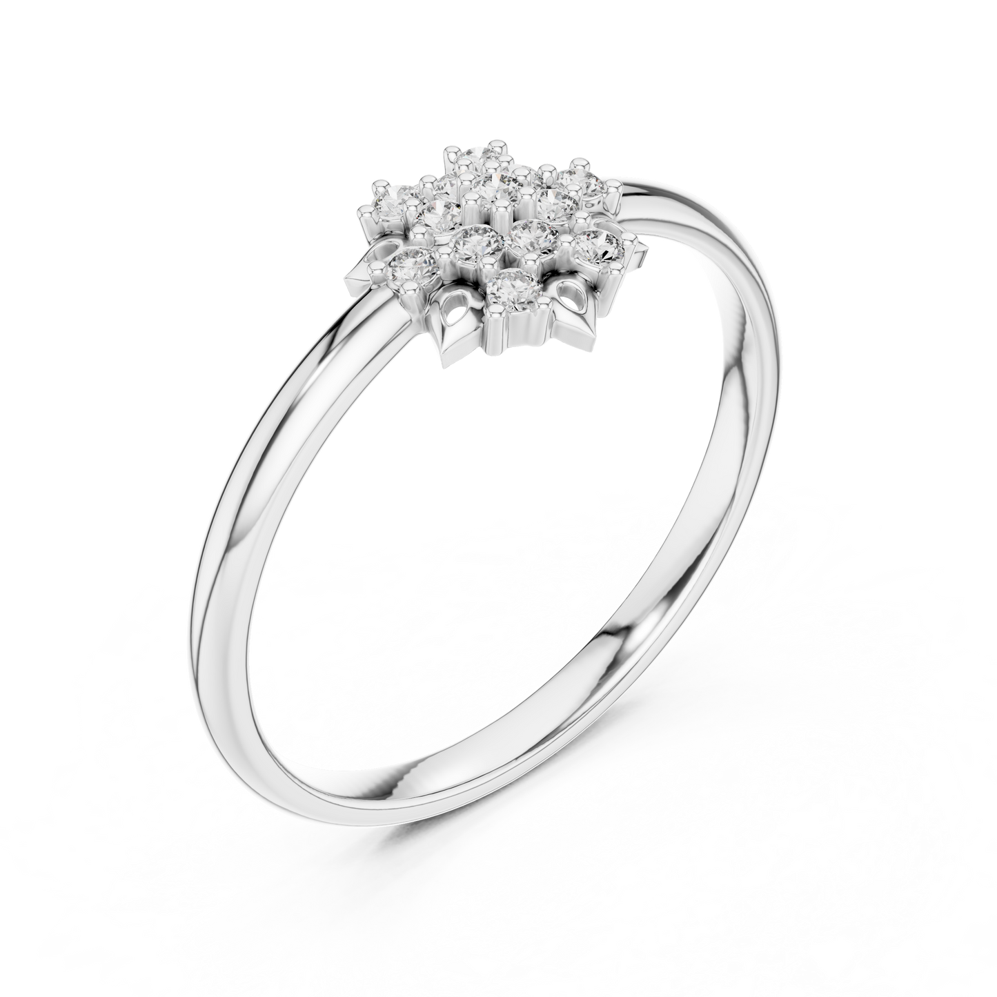 Lab Grown Diamond Snowflake Ring
